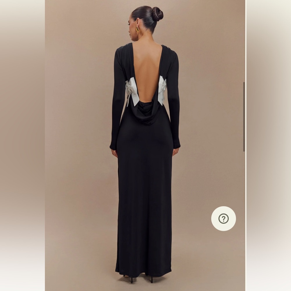NEW meshki low back ribbon gown - Picture 3 of 7